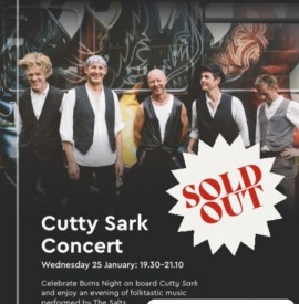 Celebrate Burns Night on board Cutty Sark with The Salts!